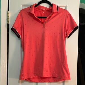Nike Orange Pink Fitted Polo Jersey